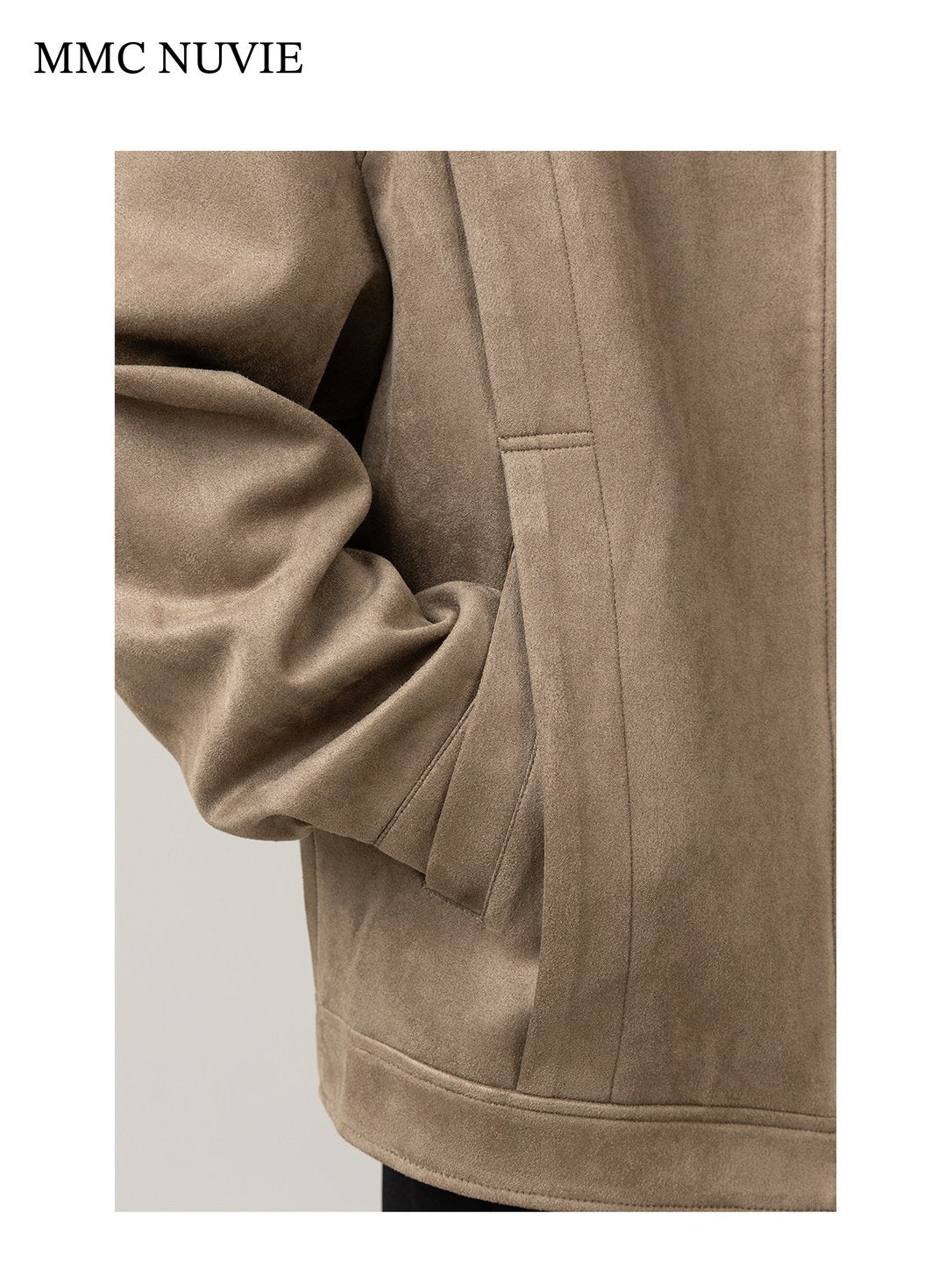 Men's Vintage Contrast Collar Zip-Up Jacket