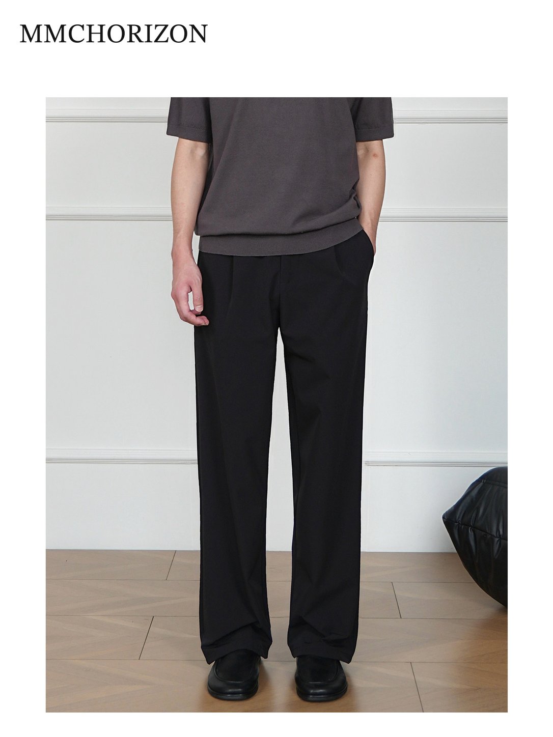 Men's Minimalist Wide-Leg Tailored Pants