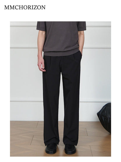 Men's Minimalist Wide-Leg Tailored Pants