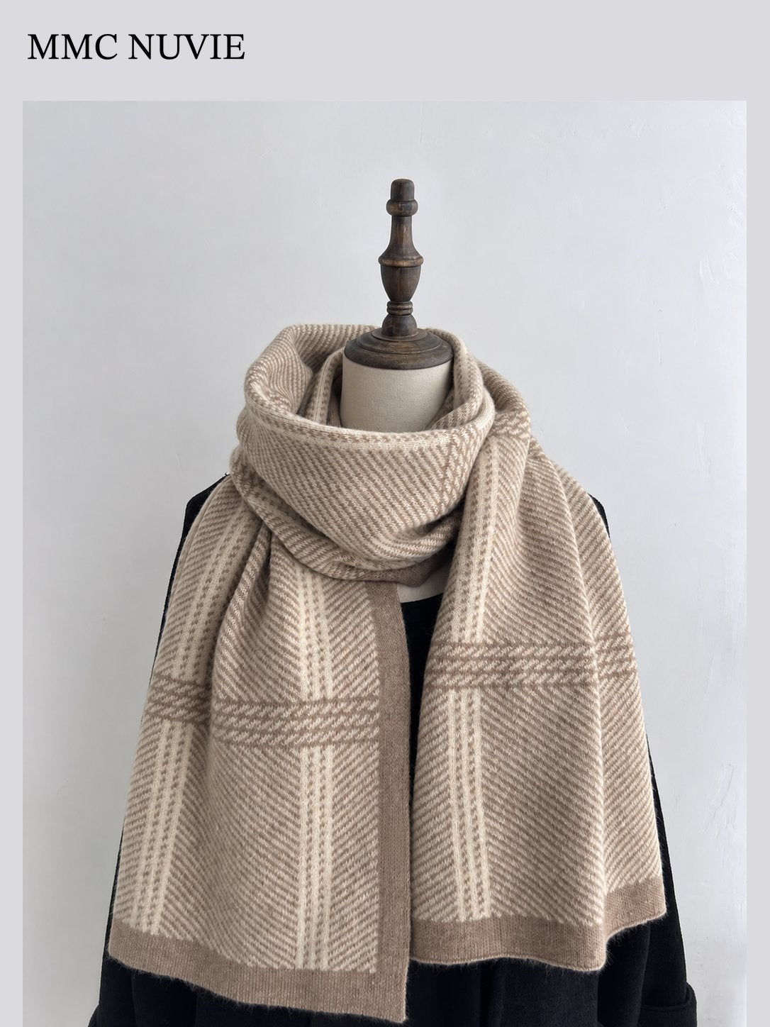 Unisex Vintage Plaid Winter Scarf