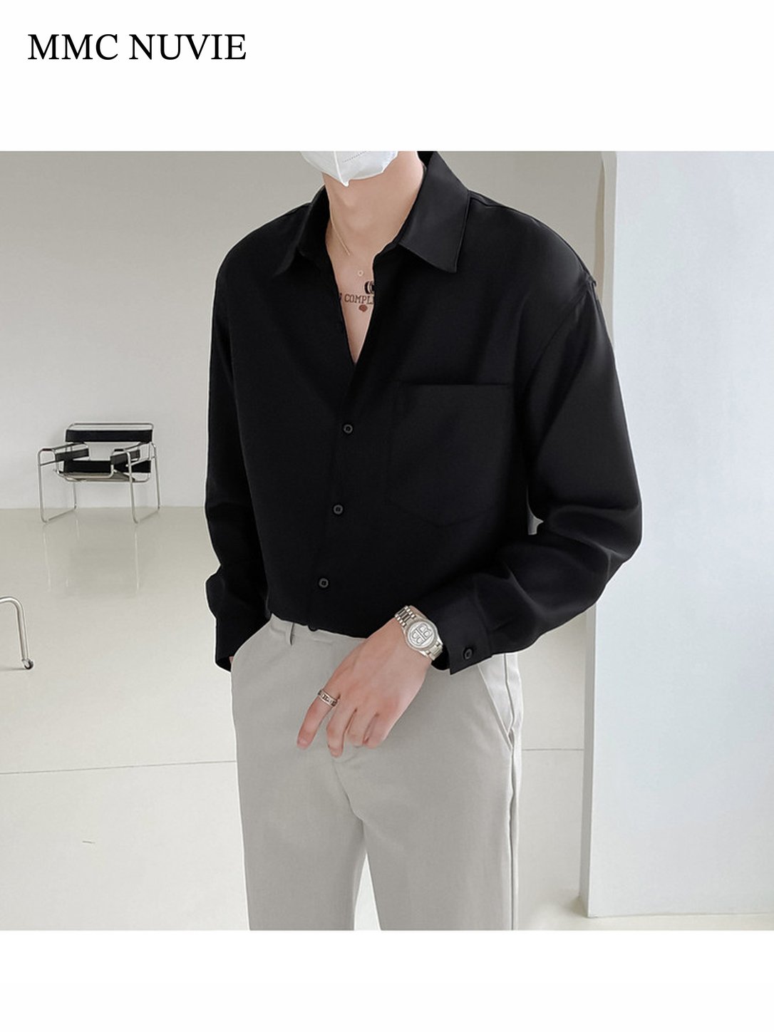 Men's Relaxed Silky Long Sleeve Shirt