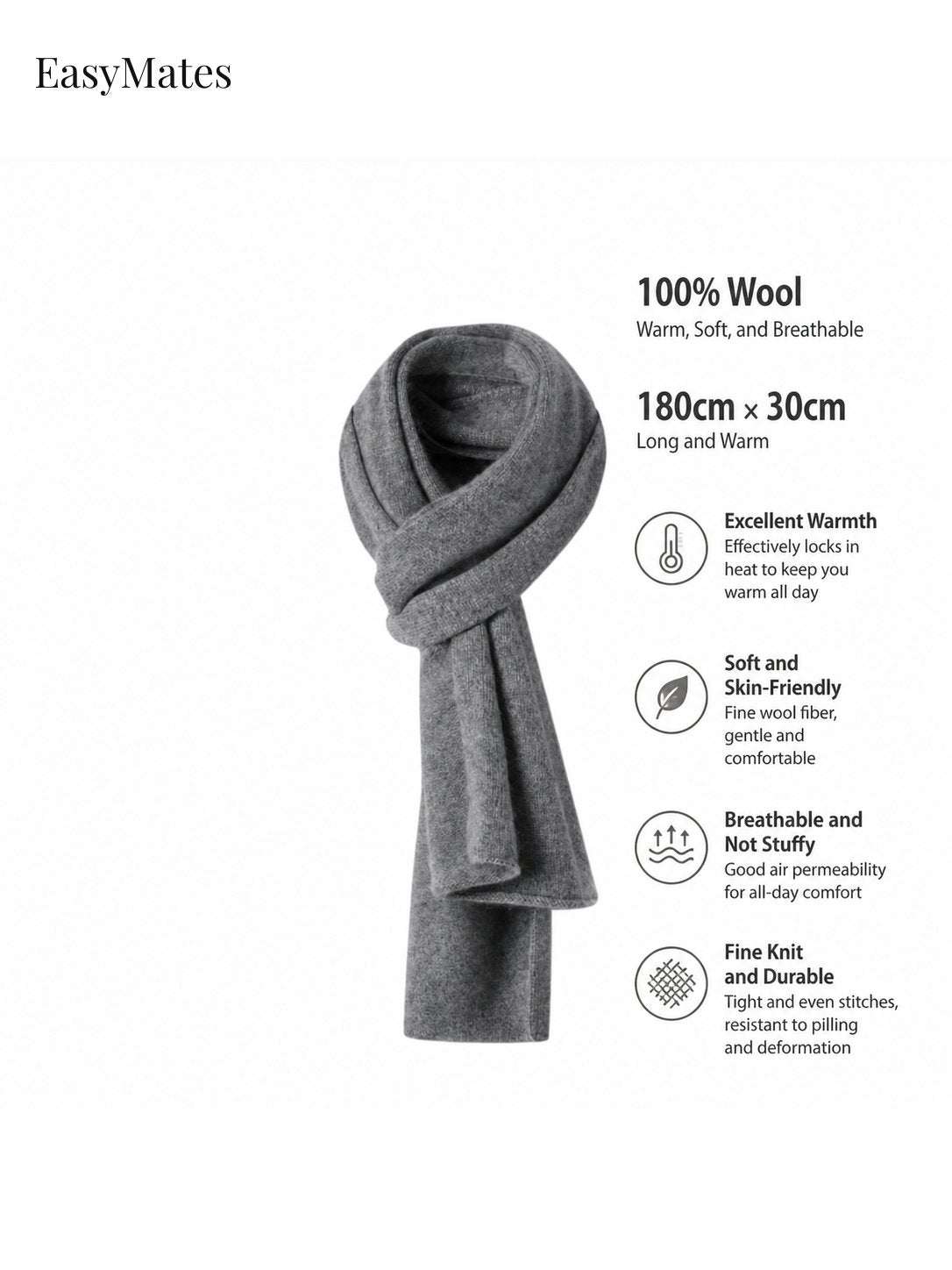Cashmere Knit Scarf