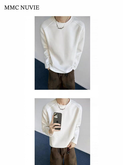 Men's Contrast Seam Raglan Long Sleeve Tee