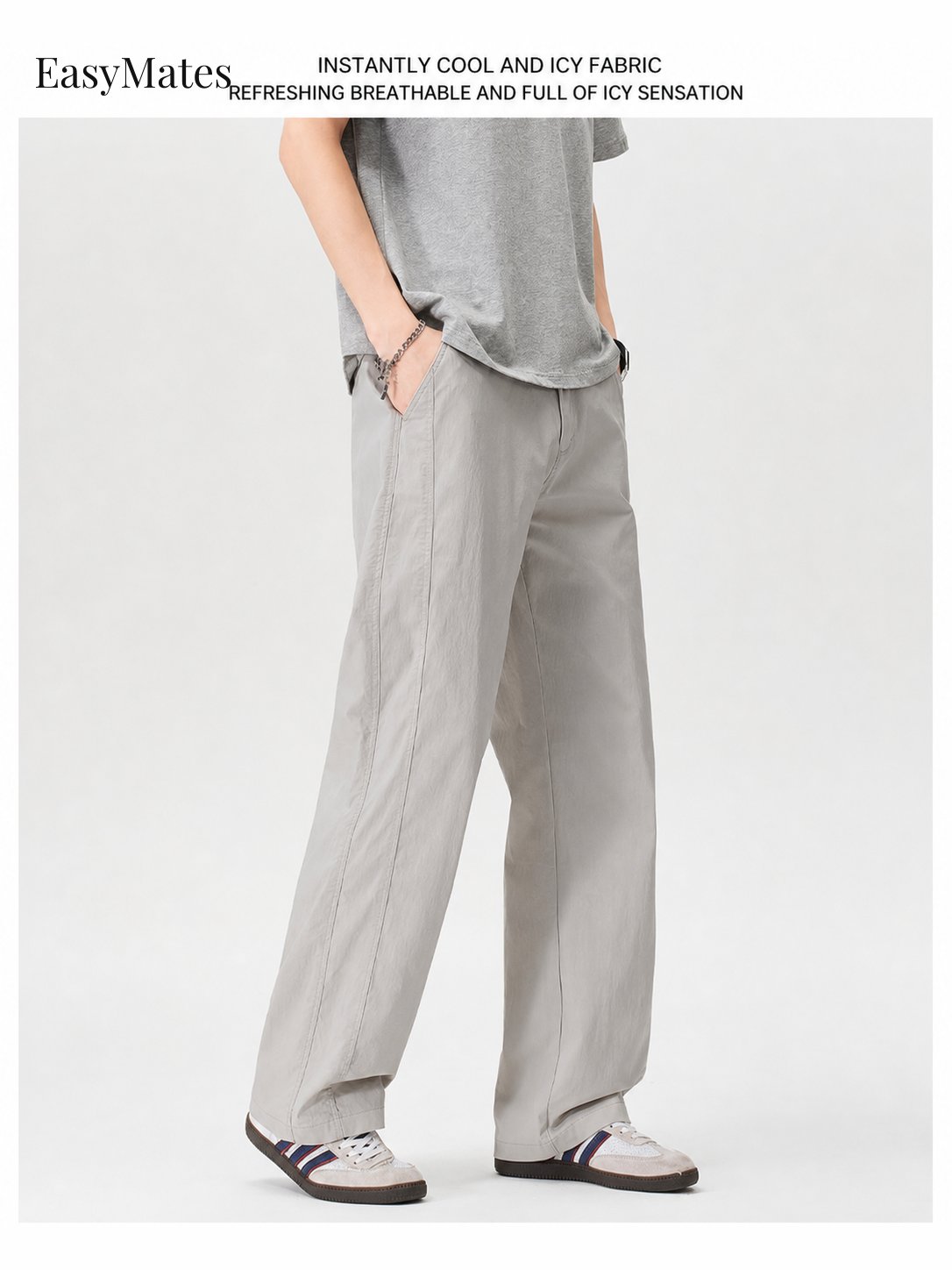 Men's Straight‑Leg Casual Pants