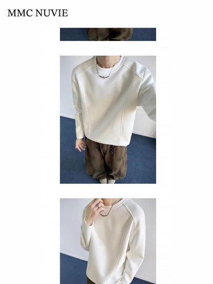 Men's Contrast Seam Raglan Long Sleeve Tee
