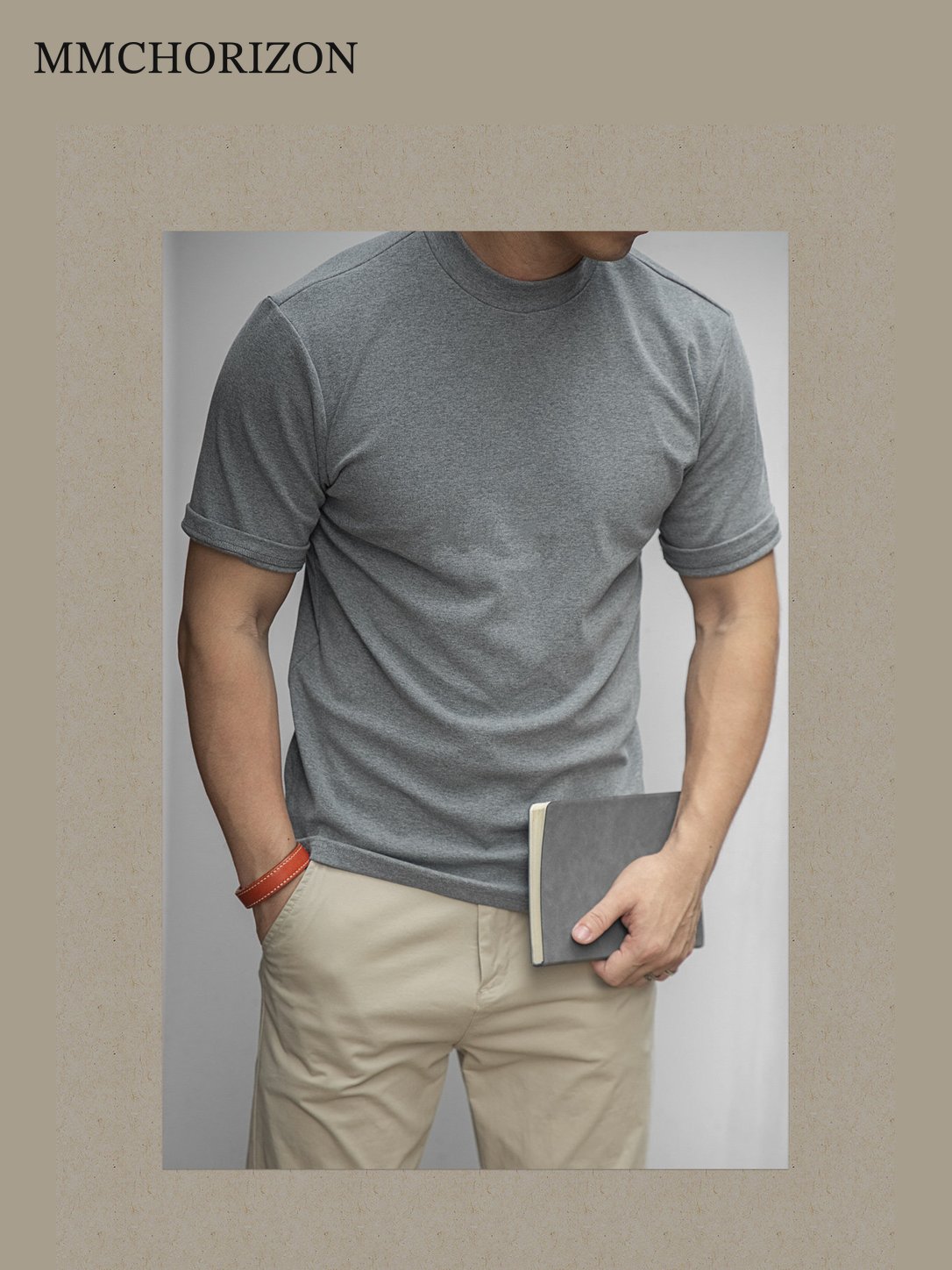 Men's Heavyweight Stretch Mock Neck T-Shirt