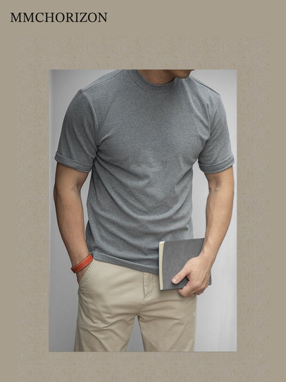 Men's Heavyweight Stretch Mock Neck T-Shirt