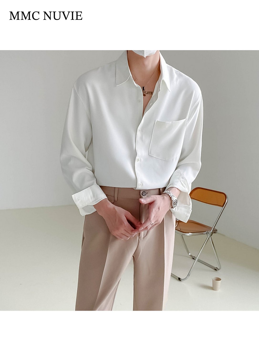 Men's Relaxed Silky Long Sleeve Shirt