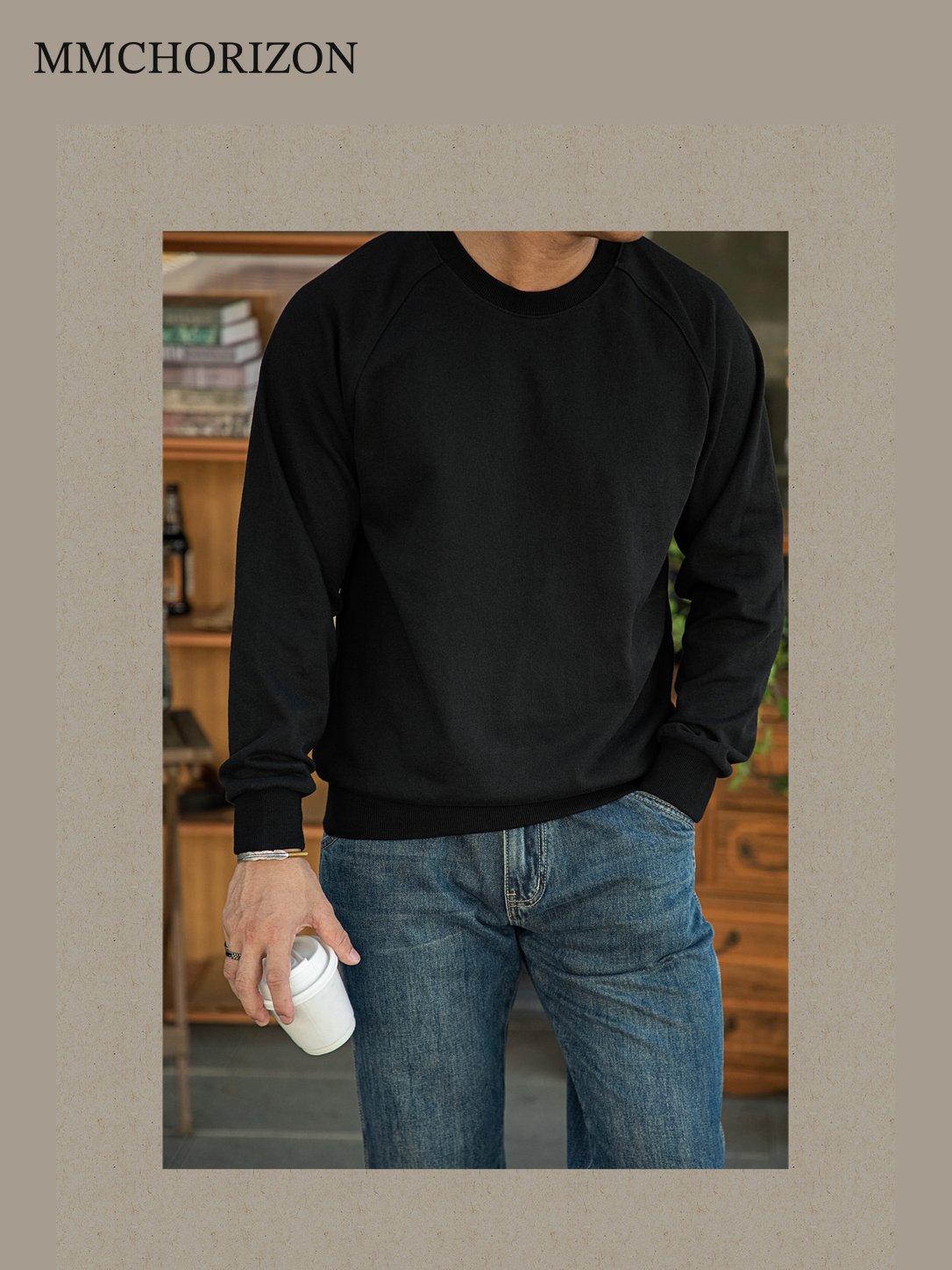 Men's Vintage Raglan Crewneck Sweatshirt