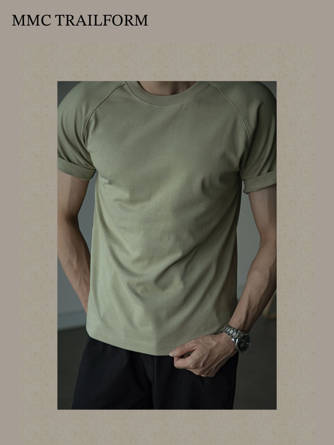 Men's Heavyweight Raglan Cotton T-Shirt
