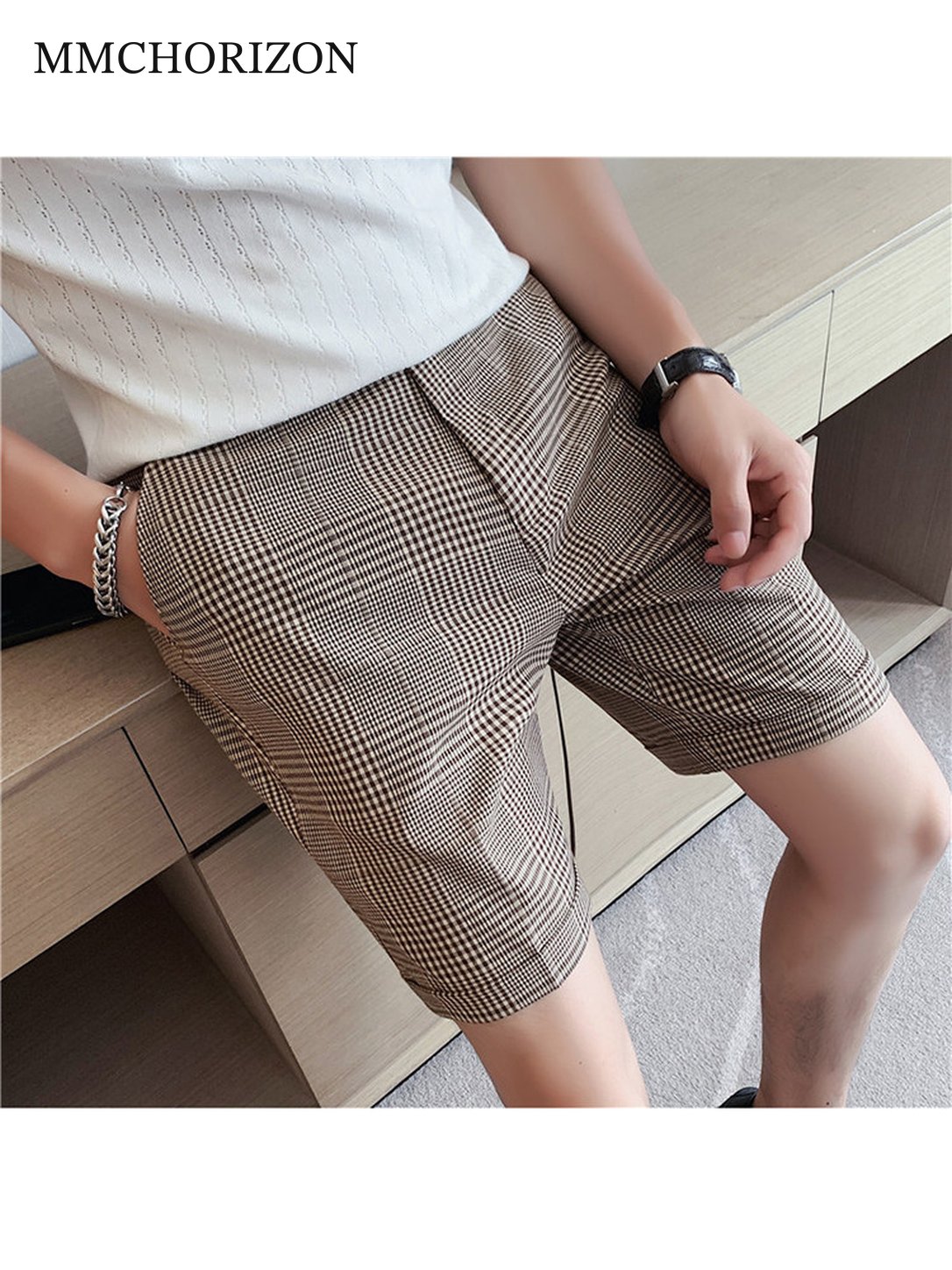 Men's Classic Plaid Tailored Shorts