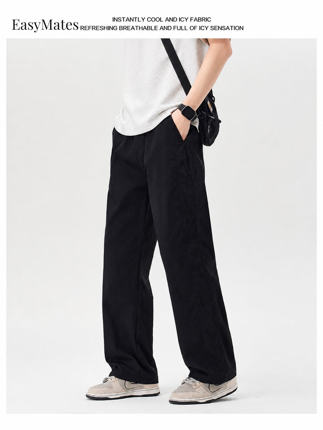 Men's Straight‑Leg Casual Pants