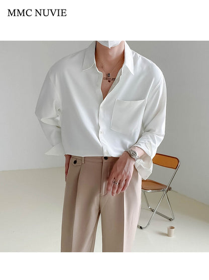 Men's Relaxed Silky Long Sleeve Shirt