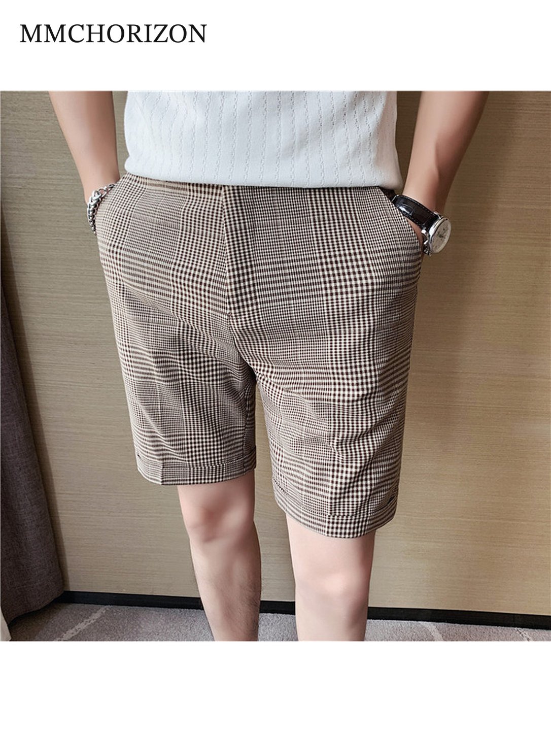 Men's Classic Plaid Tailored Shorts