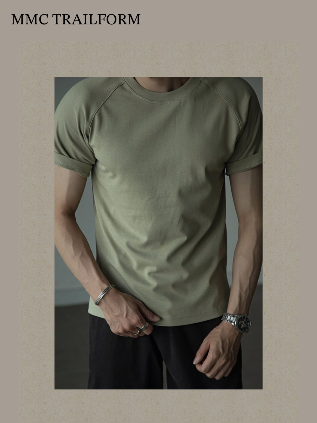 Men's Heavyweight Raglan Cotton T-Shirt