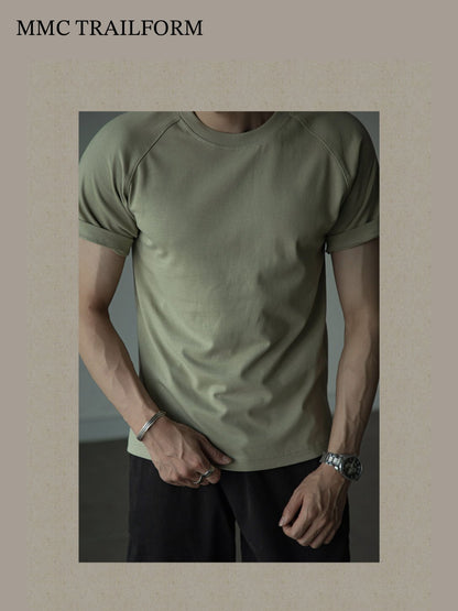 Men's Heavyweight Raglan Cotton T-Shirt