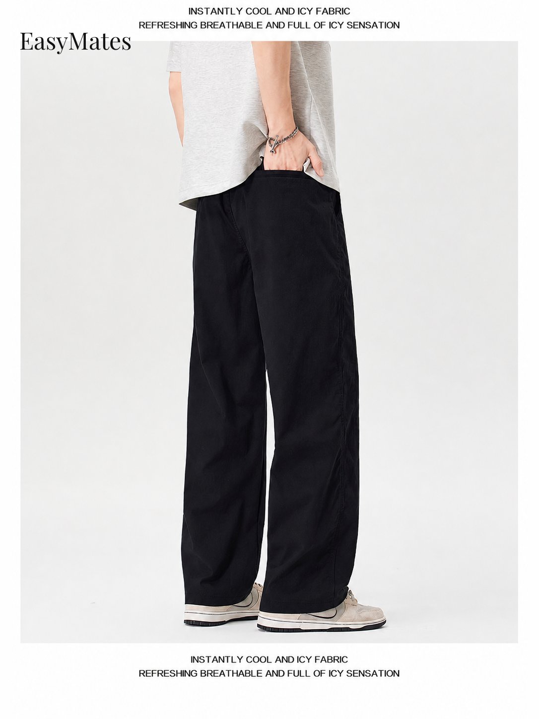 Men's Straight‑Leg Casual Pants