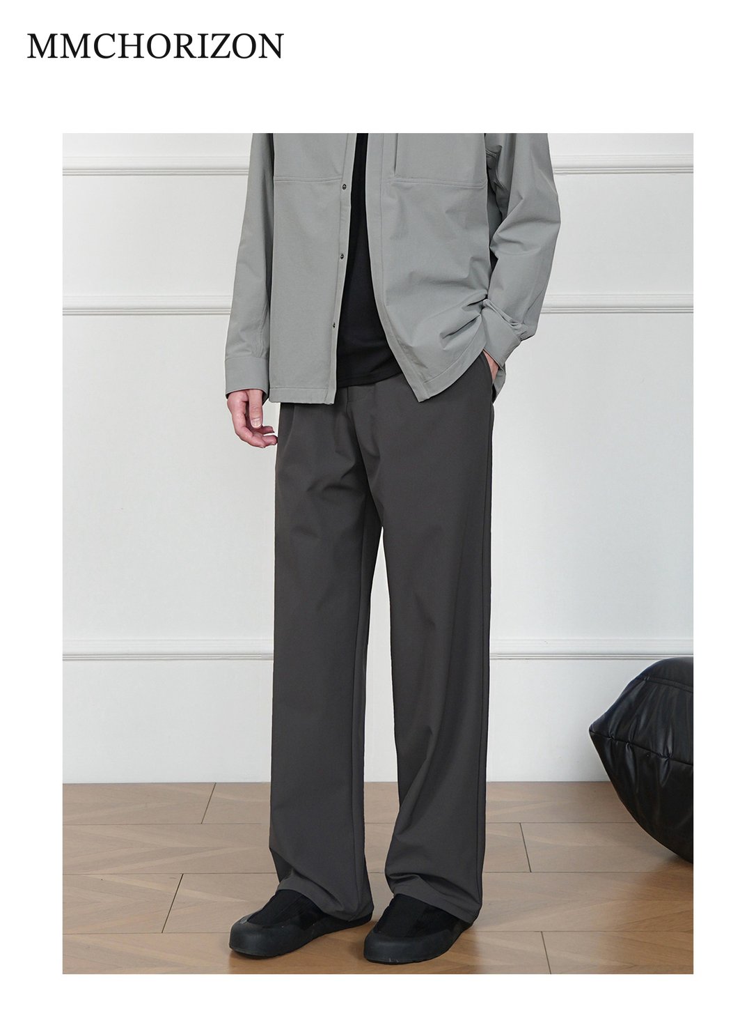 Men's Minimalist Wide-Leg Tailored Pants