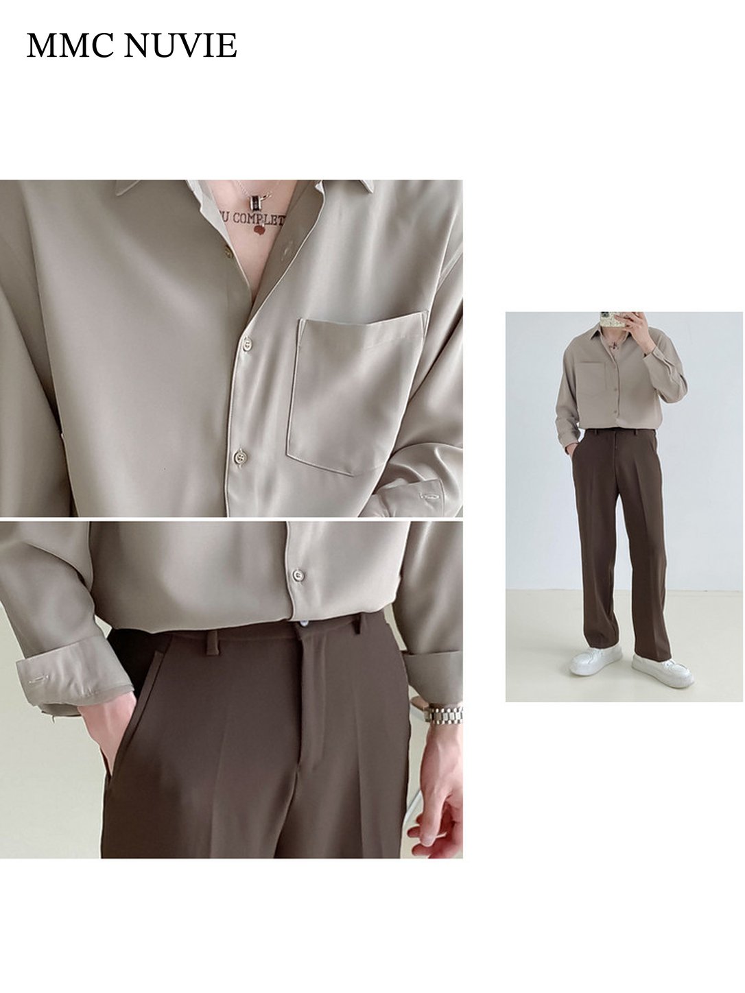 Men's Relaxed Silky Long Sleeve Shirt