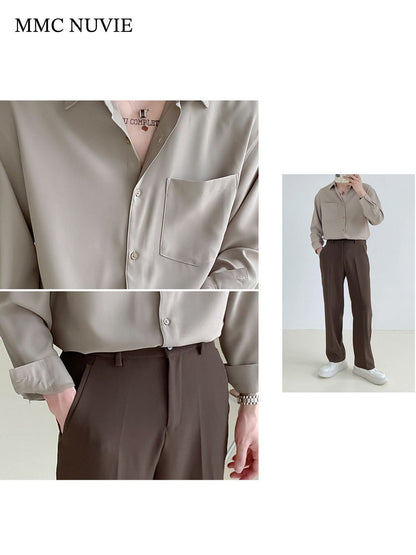 Men's Relaxed Silky Long Sleeve Shirt