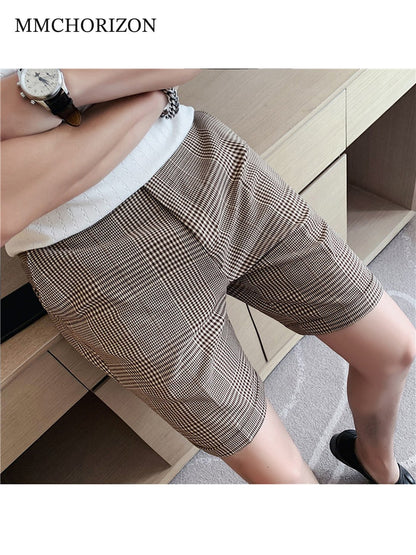 Men's Classic Plaid Tailored Shorts