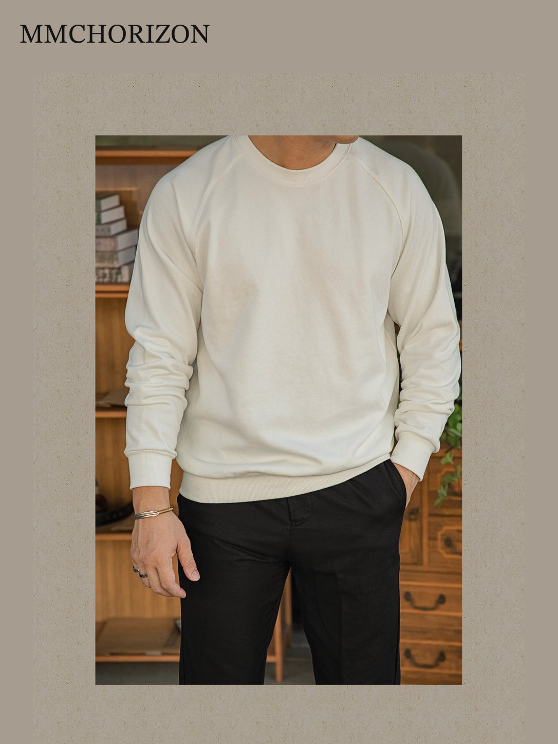 Men's Vintage Raglan Crewneck Sweatshirt