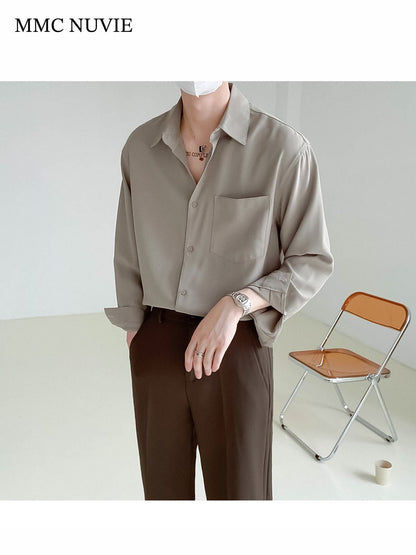 Men's Relaxed Silky Long Sleeve Shirt
