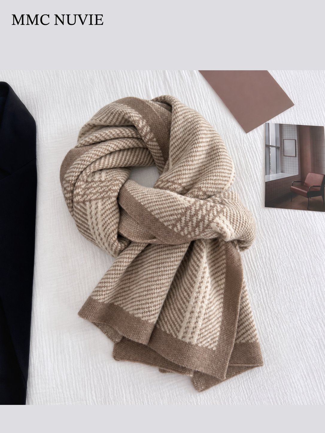 Unisex Vintage Plaid Winter Scarf