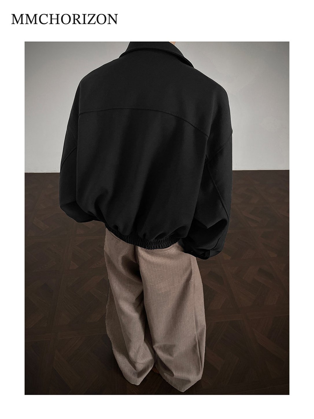 Men's Vintage Contrast Panel Zip-Up Jacket