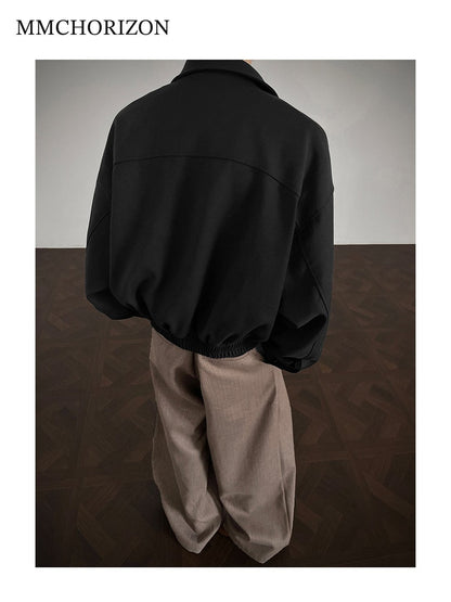 Men's Vintage Contrast Panel Zip-Up Jacket