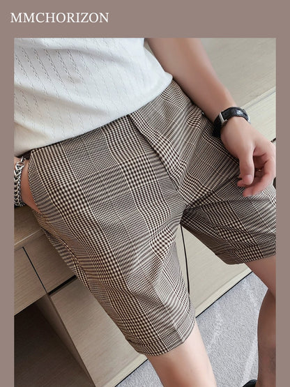 Men's Classic Plaid Tailored Shorts