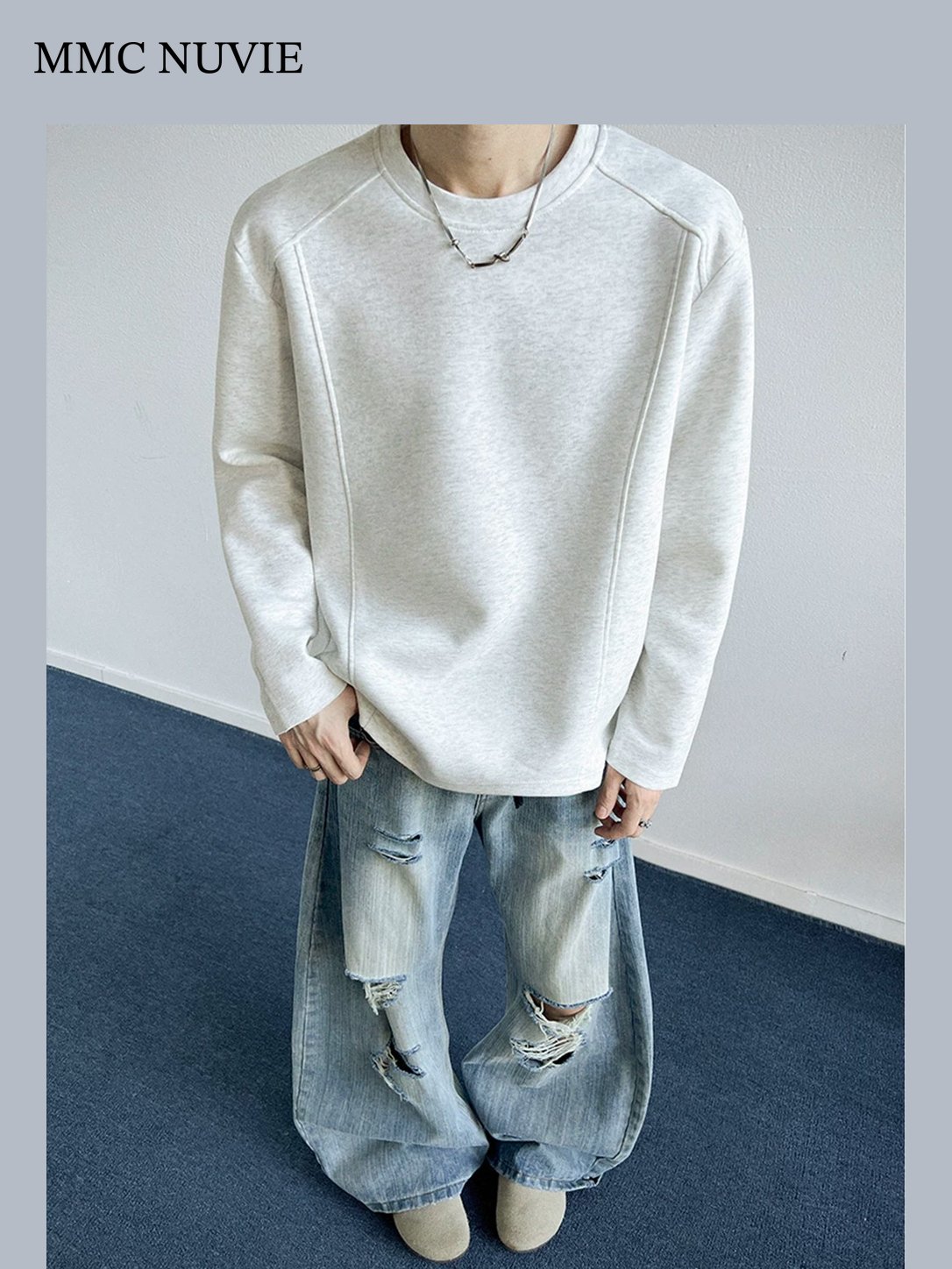 Men's Contrast Seam Raglan Long Sleeve Tee