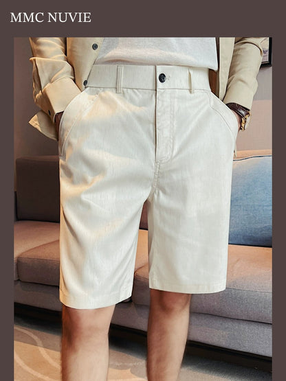 Men's Linen-Blend Tailored Bermuda Shorts