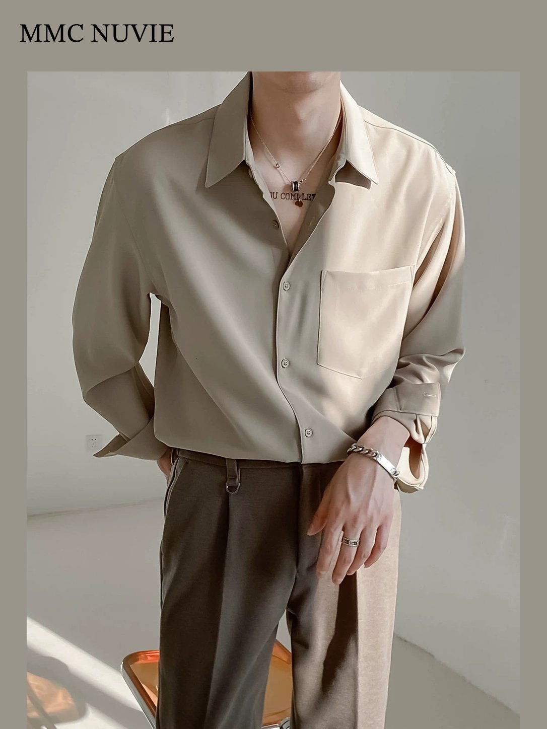 Men's Relaxed Silky Long Sleeve Shirt