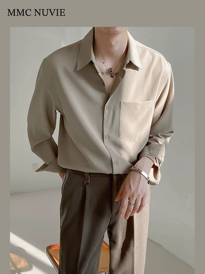 Men's Relaxed Silky Long Sleeve Shirt