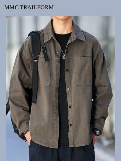 Men's Vintage Washed Utility Overshirt