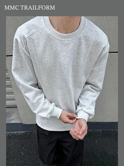 Men's Relaxed Contrast Panel Crewneck Sweatshirt