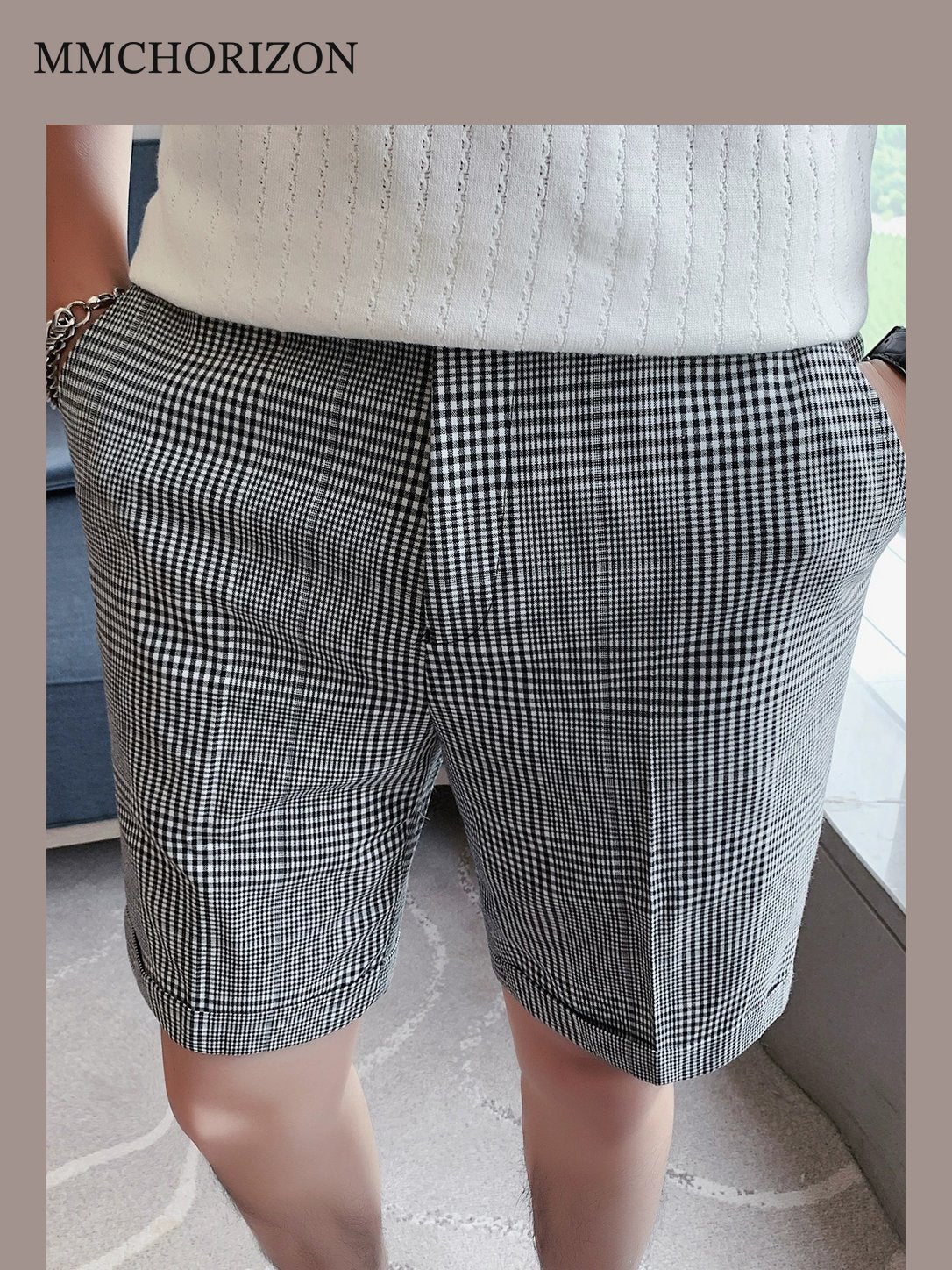 Men's Classic Plaid Tailored Shorts