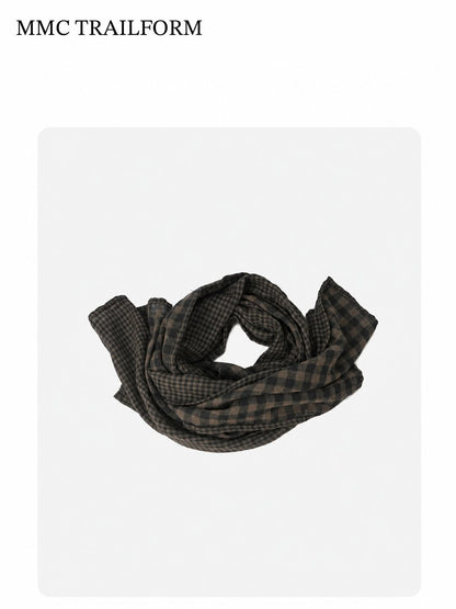 Unisex Vintage Checkered Lightweight Scarf