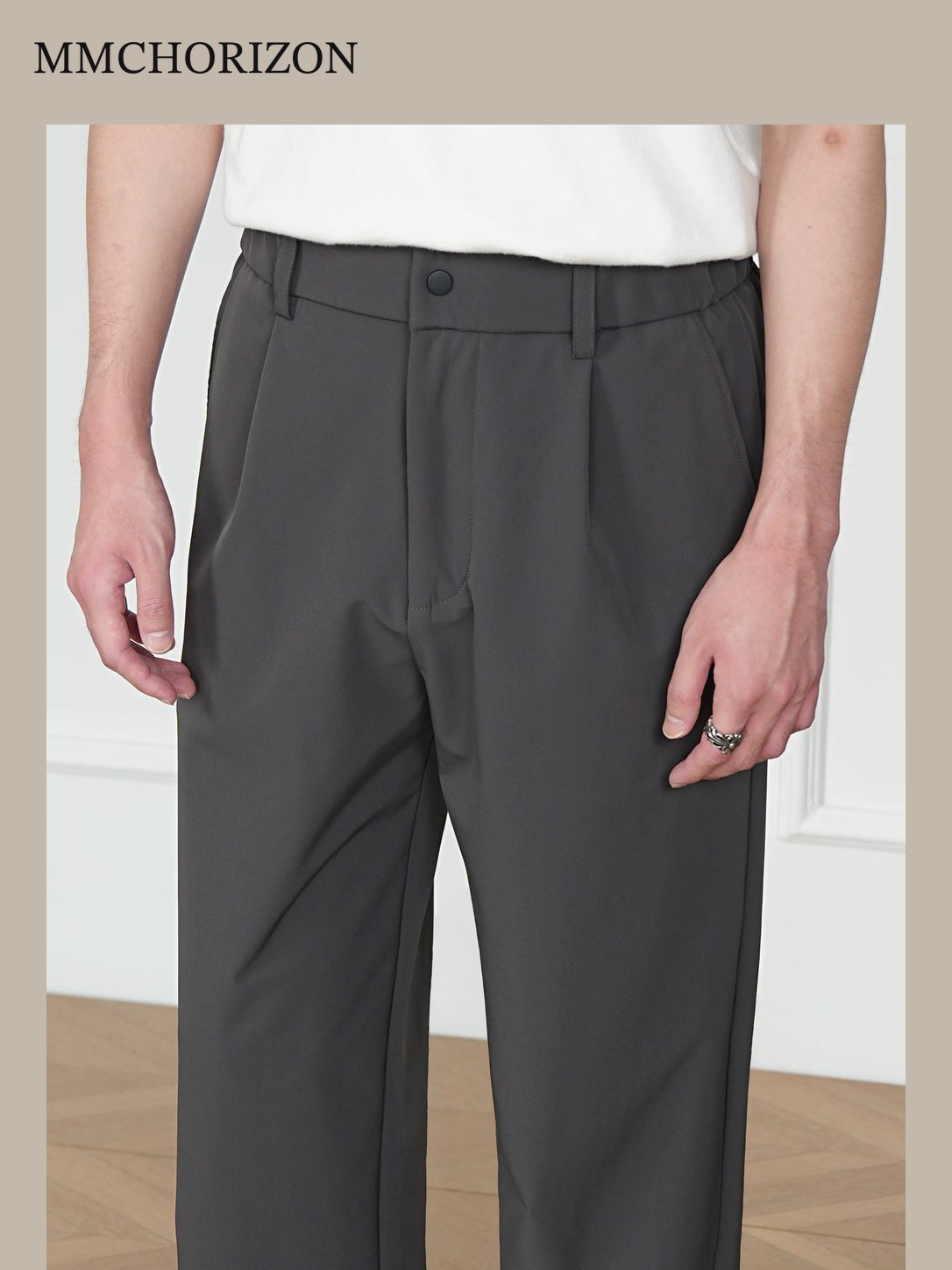 Men's Minimalist Wide-Leg Tailored Pants