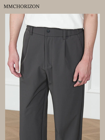 Men's Minimalist Wide-Leg Tailored Pants