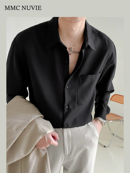 Men's Relaxed Silky Long Sleeve Shirt