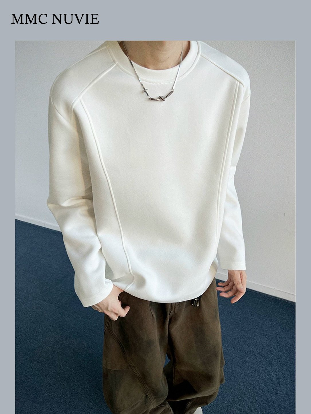 Men's Contrast Seam Raglan Long Sleeve Tee