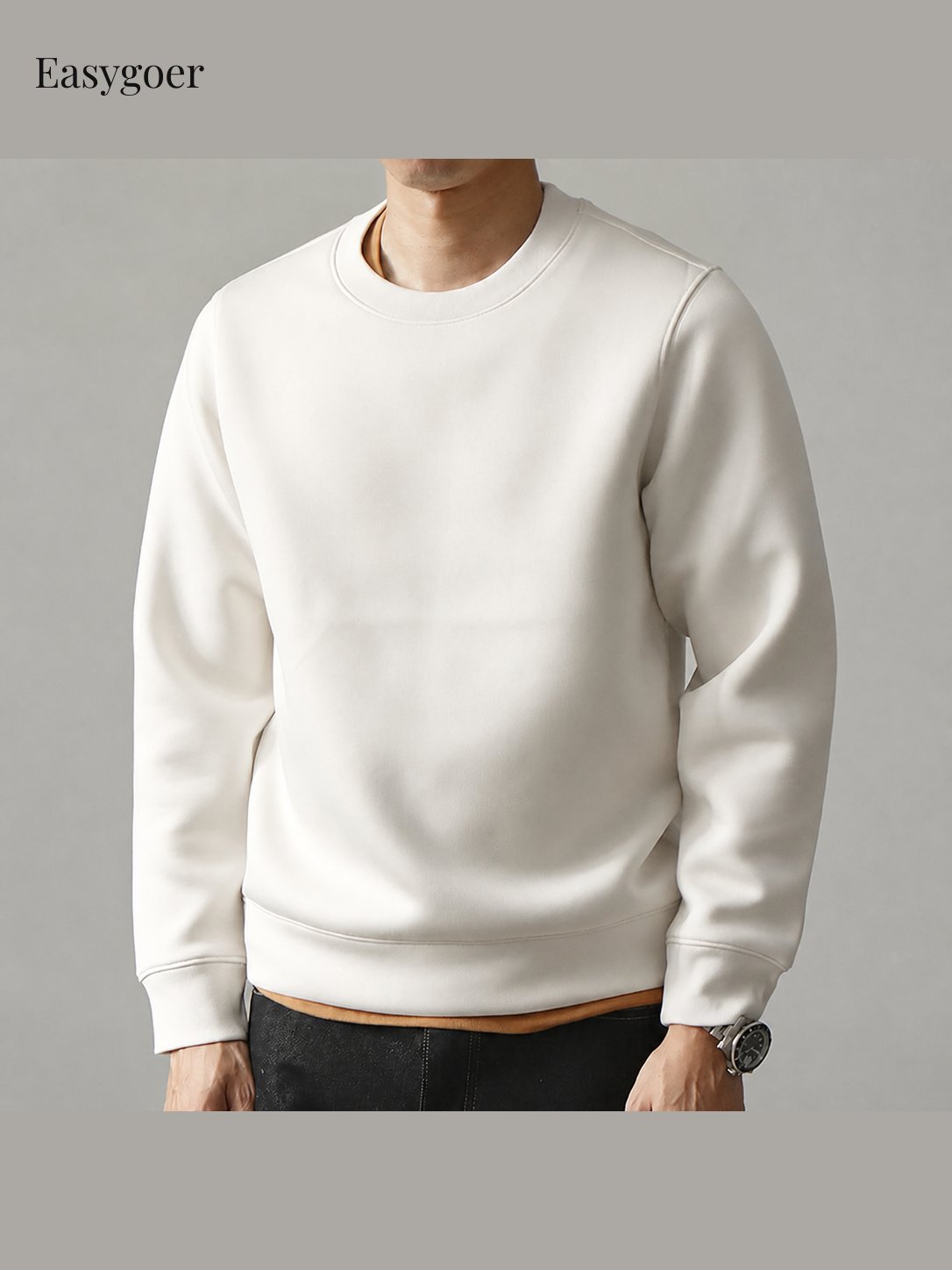 Minimalist Air-Layer Crewneck Sweatshirt