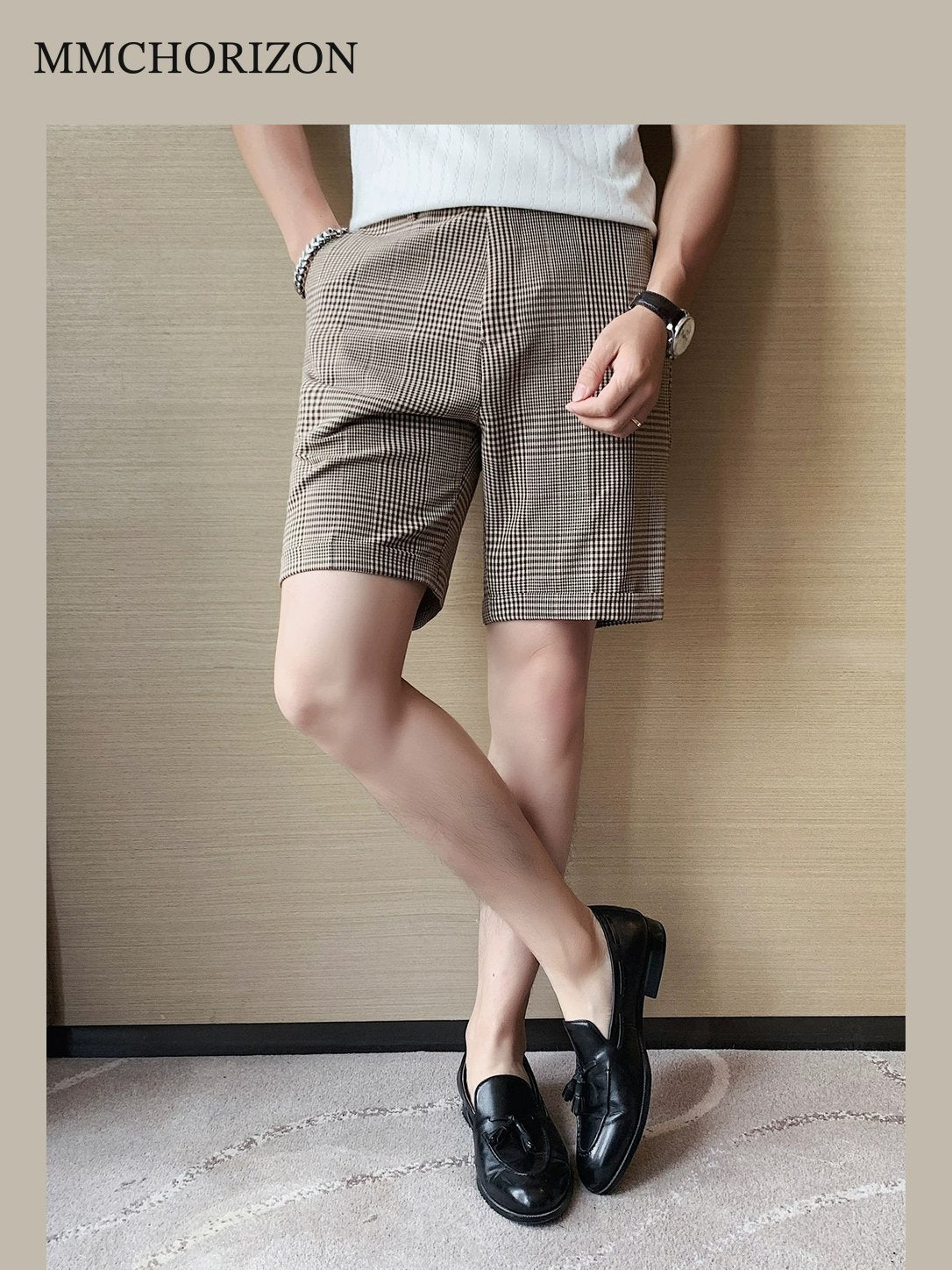 Men's Classic Plaid Tailored Shorts