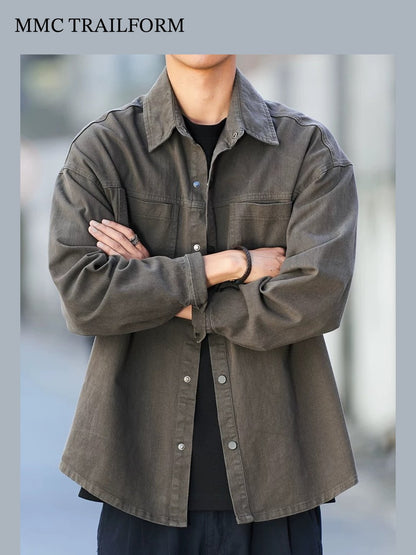 Men's Vintage Washed Utility Overshirt