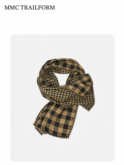 Unisex Vintage Checkered Lightweight Scarf