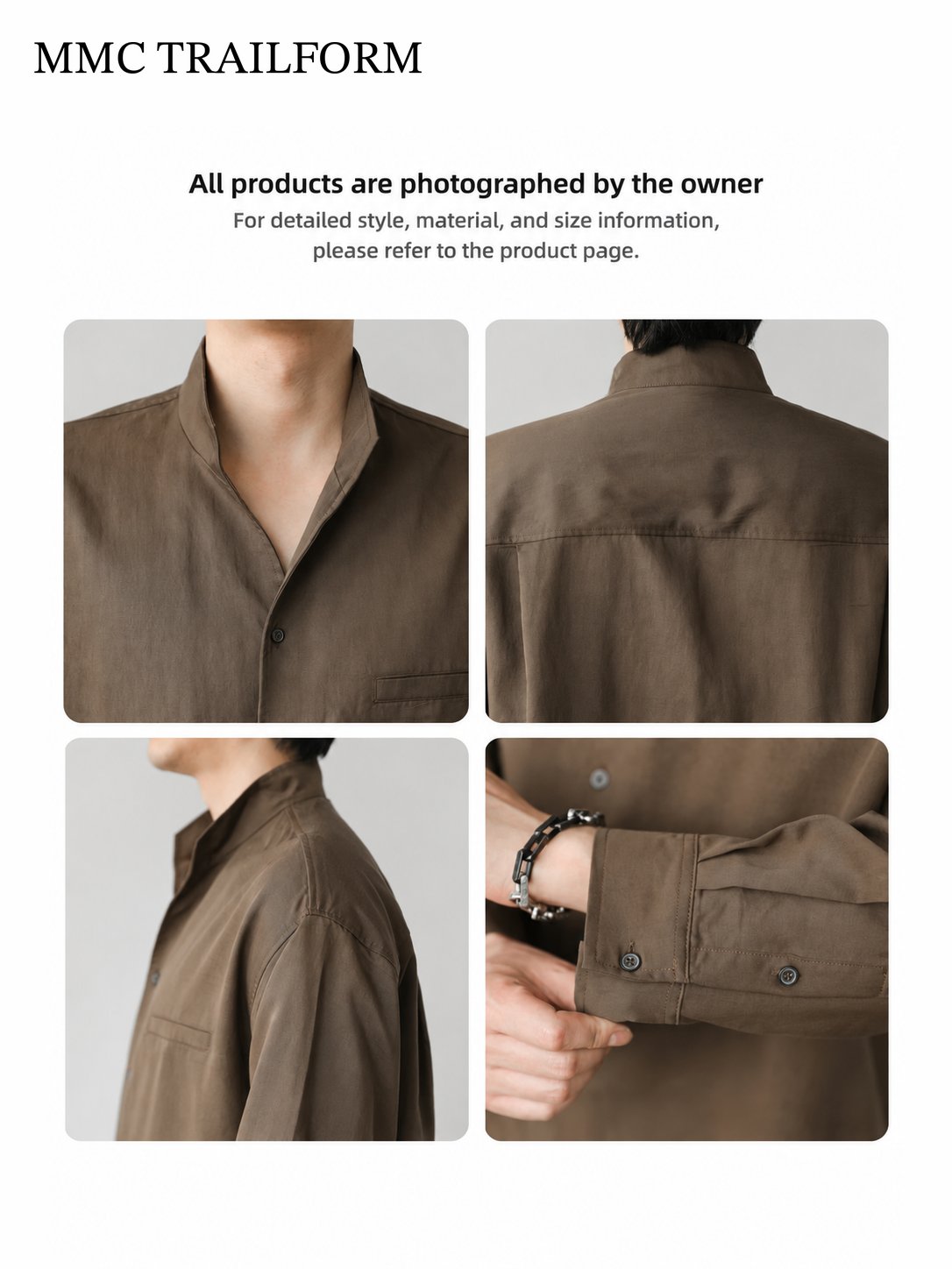 Men's Relaxed Lyocell Stand Collar Shirt