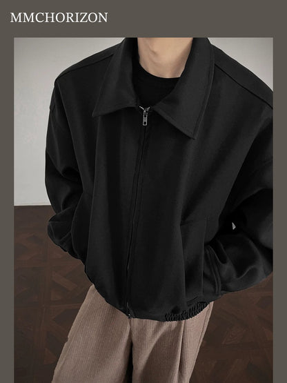 Men's Vintage Contrast Panel Zip-Up Jacket