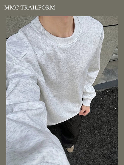 Men's Relaxed Contrast Panel Crewneck Sweatshirt